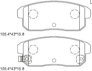 Тормозные колодки ASIMCO KD1737