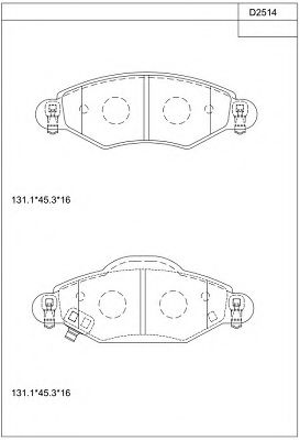 Гальмівні колодки ASIMCO KD2514