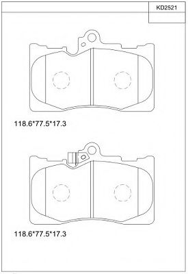 Тормозные колодки ASIMCO KD2521