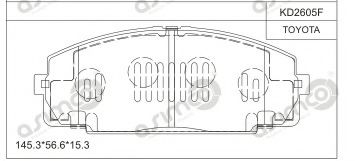 Тормозные колодки ASIMCO KD2605F
