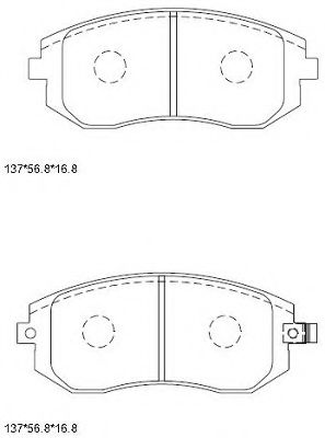 Тормозные колодки ASIMCO KD3704