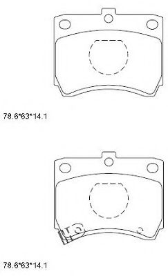Тормозные колодки ASIMCO KD3734