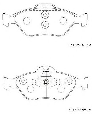 Гальмівні колодки ASIMCO KD3736