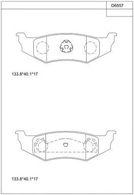Тормозные колодки ASIMCO KD6557