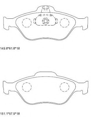Гальмівні колодки ASIMCO KD6776