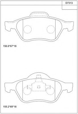 Тормозные колодки ASIMCO KD7313