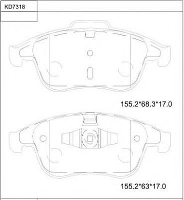 Тормозные колодки ASIMCO KD7318