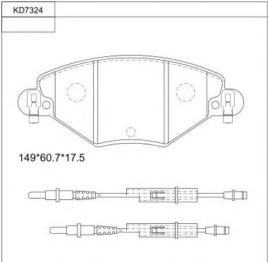 Тормозные колодки ASIMCO KD7324