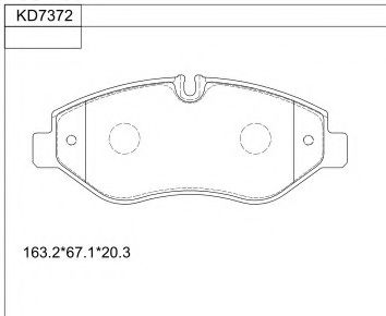 Тормозные колодки ASIMCO KD7372