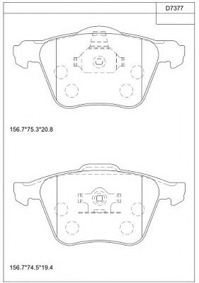 Тормозные колодки ASIMCO KD7377