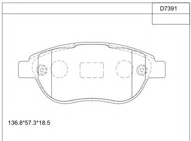Тормозные колодки ASIMCO KD7391