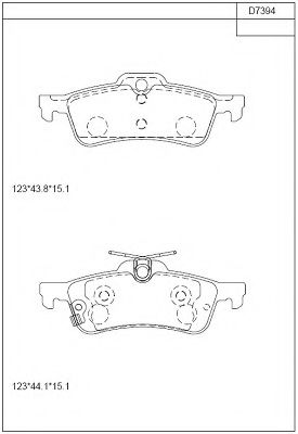 Тормозные колодки ASIMCO KD7394