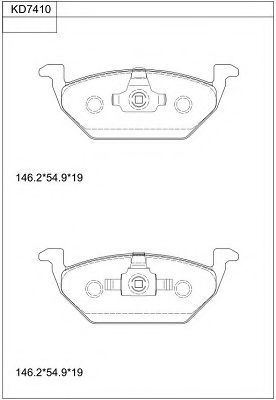 Тормозные колодки ASIMCO KD7410