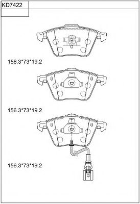 Тормозные колодки ASIMCO KD7422