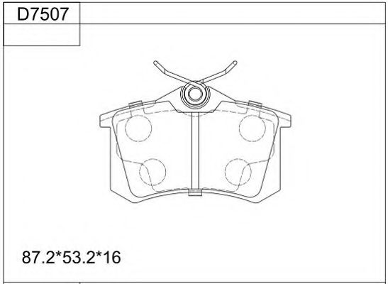 Тормозные колодки ASIMCO KD7507