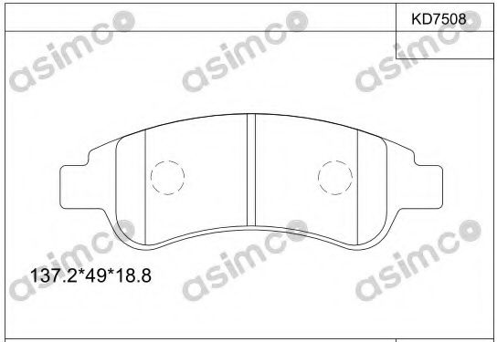 Тормозные колодки ASIMCO KD7508
