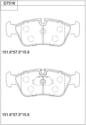 Тормозные колодки ASIMCO KD7516