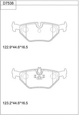 Тормозные колодки ASIMCO KD7538