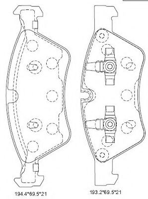 Тормозные колодки ASIMCO KD7549