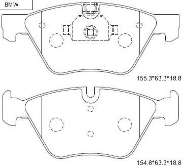 Тормозные колодки ASIMCO KD7553