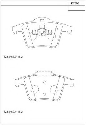 Тормозные колодки ASIMCO KD7590