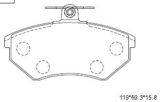 Тормозные колодки ASIMCO KD7710