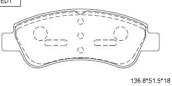 Тормозные колодки ASIMCO KD7734