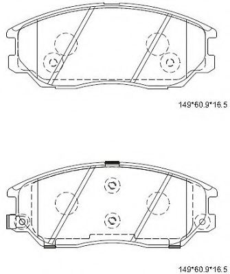 Тормозные колодки ASIMCO KD9729