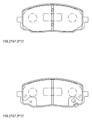 Тормозные колодки ASIMCO KD9741