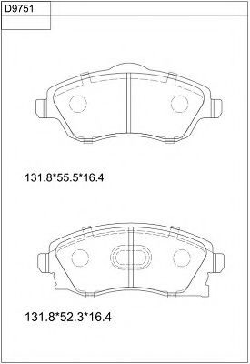 Тормозные колодки ASIMCO KD9751