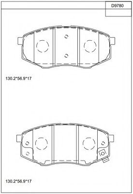 Гальмівні колодки ASIMCO KD9780