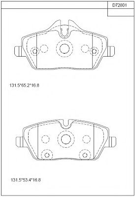 Тормозные колодки ASIMCO KD72801