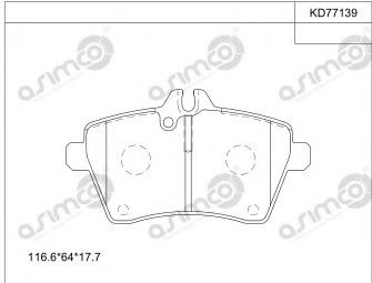 Тормозные колодки ASIMCO KD77139