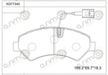 Гальмівні колодки ASIMCO KD77340