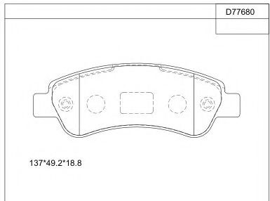 Тормозные колодки ASIMCO KD77680