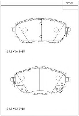 Тормозные колодки ASIMCO KD2002