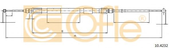 Трос ручника COFLE 10.4232