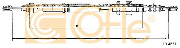 Трос ручника COFLE 10.4651
