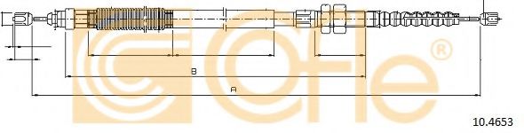 Трос ручника COFLE 10.4653