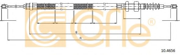 Трос ручника COFLE 10.4656