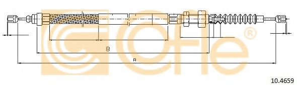 Трос ручника COFLE 10.4659