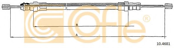 Трос ручника COFLE 10.4681