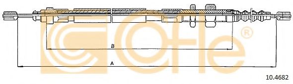 Трос ручника COFLE 10.4682