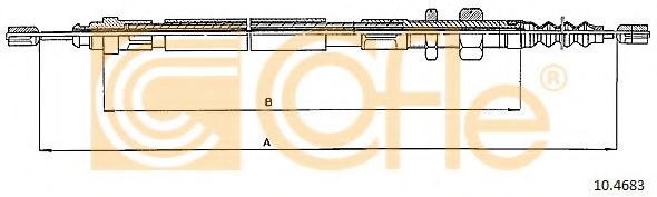 Трос ручника COFLE 10.4683