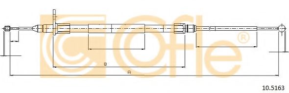 Трос ручника COFLE 10.5163