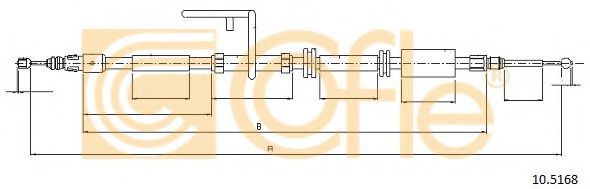 Трос ручника COFLE 10.5168