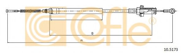 Трос ручника COFLE 10.5173