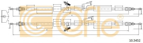Трос ручника COFLE 10.5452