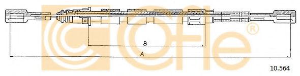 Трос ручника COFLE 10.564