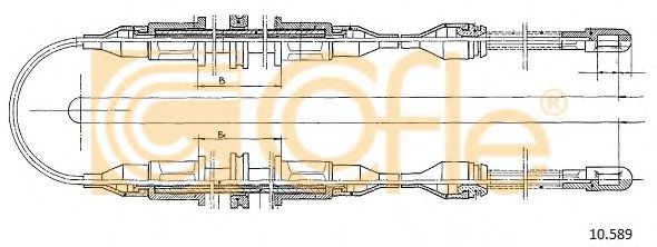 Трос ручника COFLE 10.589